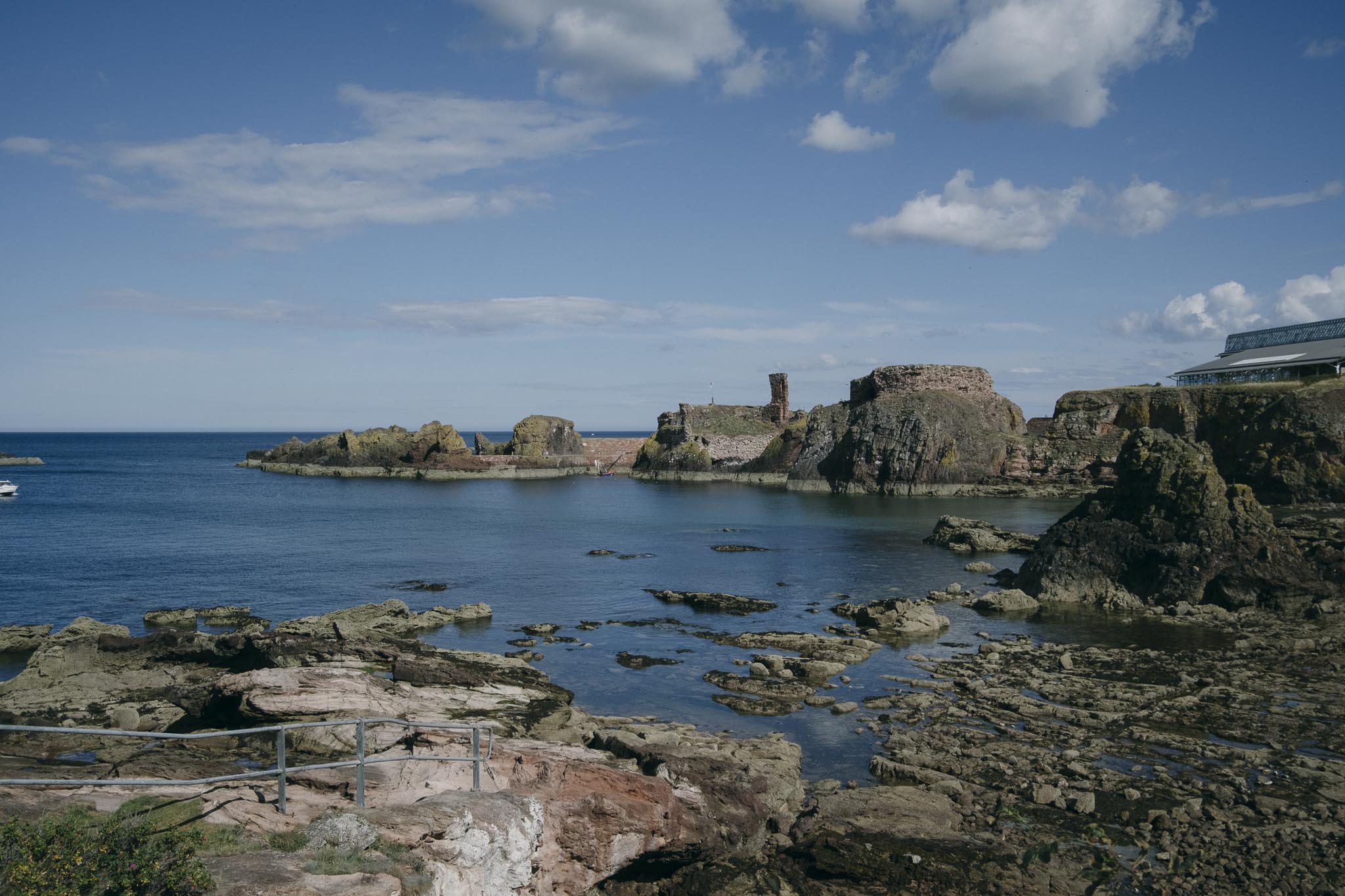 Red sandstone cliffs of Dunbar