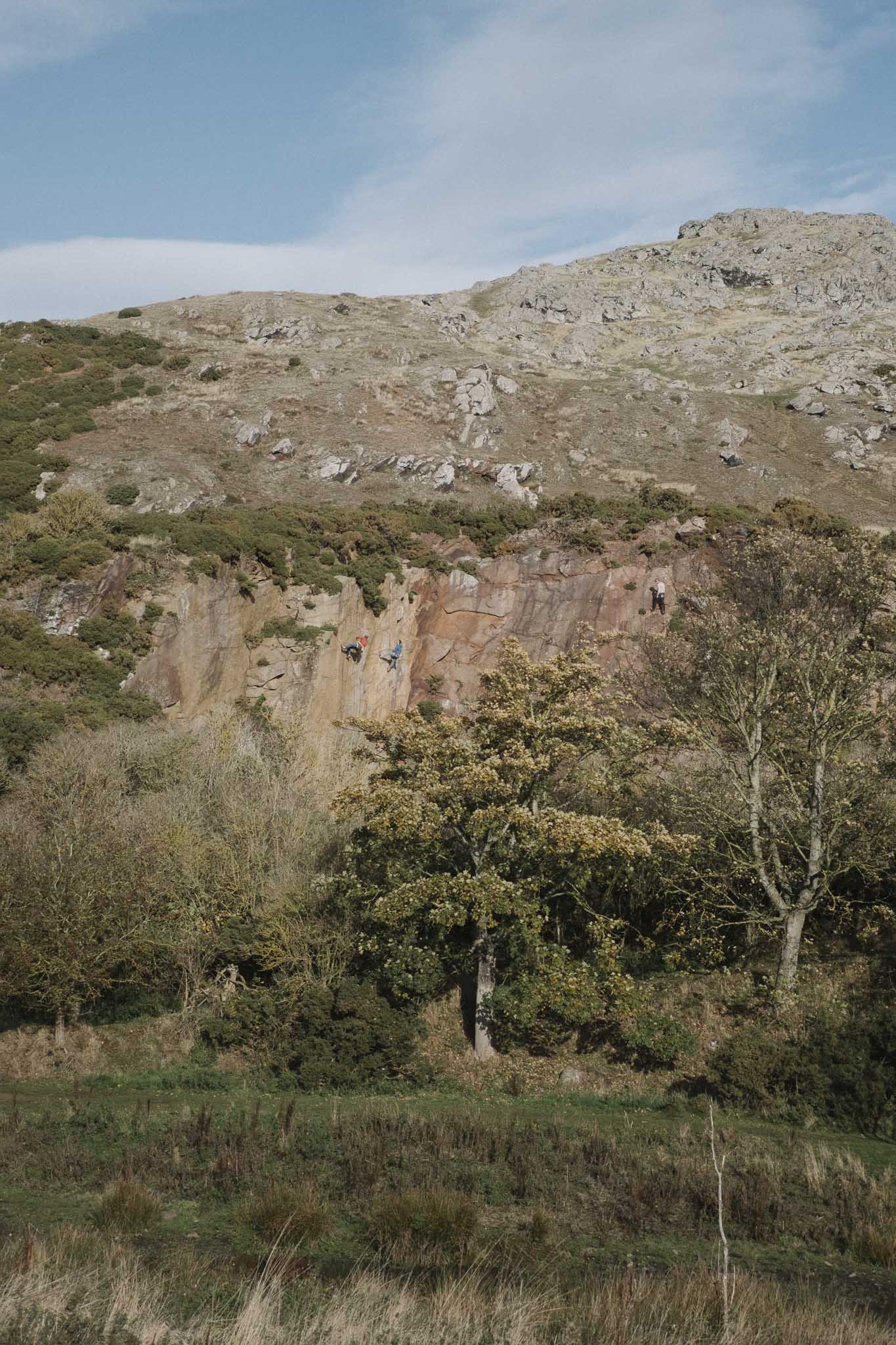 Spot the rock climbers