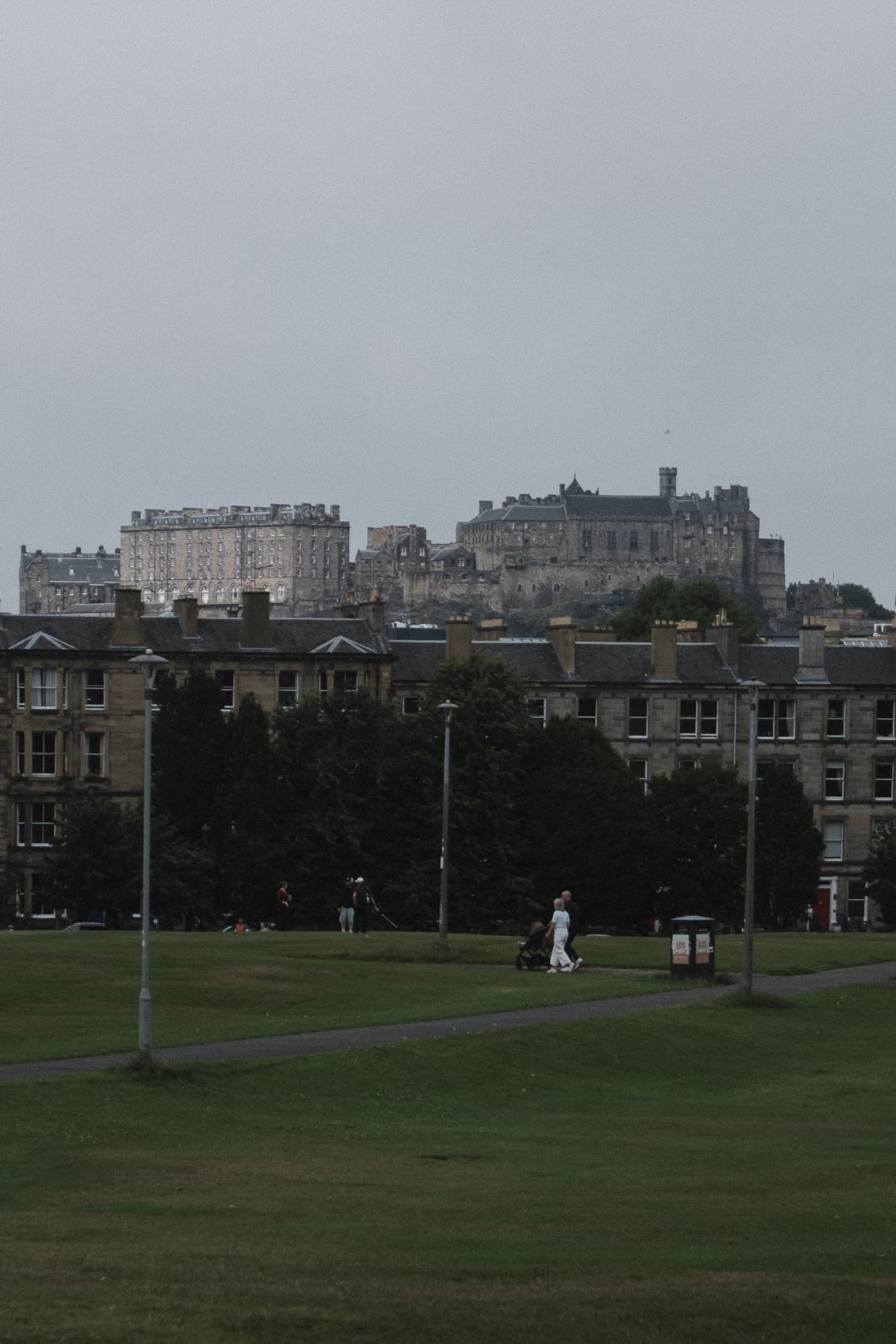 Edinburgh Castle from Bruntsfield Links